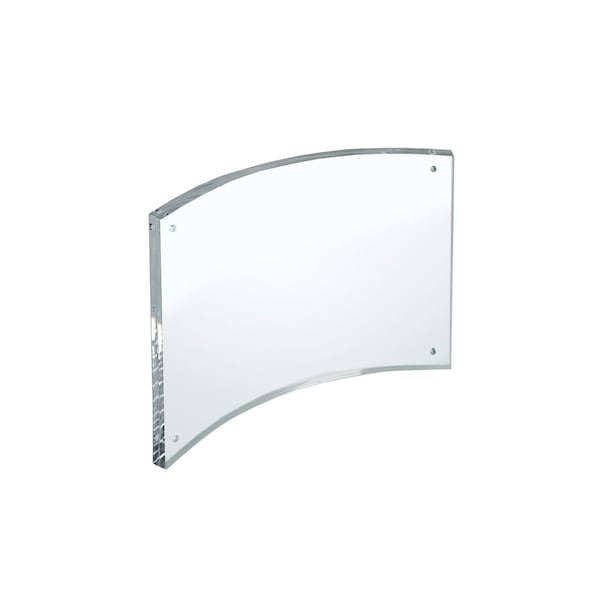 Curved Magnetic Acrylic Sign Holder 7"W X 5"H, PK2